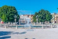 Fountain at Prato della valle in Italian town Padua Royalty Free Stock Photo