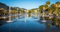 Fountain at Promenade du Paillon, Nice, France