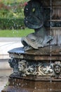 fountain in a public garden (volksgarten) in vienna (austria)