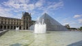 The Fountain of The Pyramid at Louvre Museum