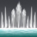 Fountain Realistic Transparent Royalty Free Stock Photo