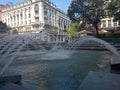 The fountain on Republic Square in the center of Belgrade
