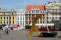 Fountain. Republic square. Plzen. Czech Republic