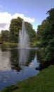 Fountain in the river Royalty Free Stock Photo