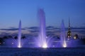 Fountain on river surface