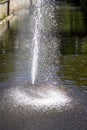 Fountain in river Tepla in Karlovy Vary Royalty Free Stock Photo