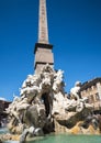 The Fountain of the Rivers on the Piazza Navona in Rome Italy Royalty Free Stock Photo