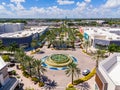 Fountain roundabout traffic circle at Dania Pointe