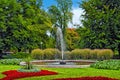 Fountain in the Royal garden. Prague, Czech Republic. Royalty Free Stock Photo