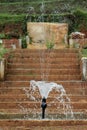The fountain in the Royal Rose Garden