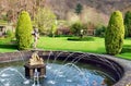 Fountain At Rydal Hall, Lake District, England Royalty Free Stock Photo