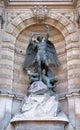 Fountain Saint Michel at Place Saint Michel in Paris