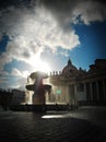 The Fountain at Saint Peter's Basilica Royalty Free Stock Photo