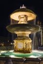 Fountain on the Saint Peter Square by night. Vatican Royalty Free Stock Photo