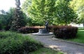 Fountain with a sculpture Elegy by the famous Croatian sculptor Ivana Franges on Rokov perivoj in Zagreb