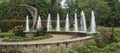 Fountain and sculpture in Laval-sur-le-Lac Royalty Free Stock Photo