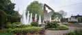 Fountain and sculpture in Laval-sur-le-Lac, Quebec Royalty Free Stock Photo