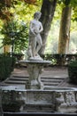 Fountain of sculptured Apollo in Royal Palace of Aranjuez, Madrid, Spain, vertical shot Royalty Free Stock Photo