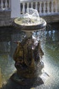 Fountain with sculptures of geese Royalty Free Stock Photo