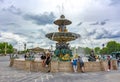 Fountain of the Seas Fontaine des Mers on place de la Concorde square in Paris, France Royalty Free Stock Photo