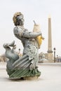 Fountain and Obelisk, Paris Royalty Free Stock Photo