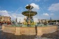 The Fountain of the Seas at Place de la Concorde in Paris. One of the most famous squares in Paris, France Royalty Free Stock Photo