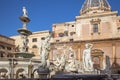 Fountain of shame on Piazza Pretoria, Palermo, Italy Royalty Free Stock Photo