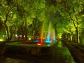 Fountain in sidewalk