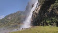 Fountain is sloping down from the Mountain