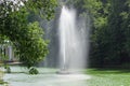 Fountain Snake in arboretum Sofiyivka, Uman city, Ukraine Royalty Free Stock Photo