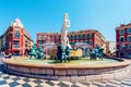 Fountain Soleil on Place Massena in Nice, France Royalty Free Stock Photo