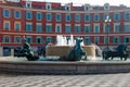 Fountain Soleil on Place Massena in Nice, France