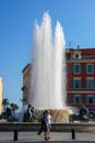 Fountain Soleil on Place Massena in Nice, France