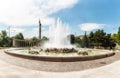 Fountain and Soviet War Memorial in Vienna, Austria