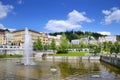 Fountain, spa Marianske lazne, Czech republic Royalty Free Stock Photo