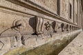 Fountain of the 26 Spouts along the external side of the Basilica of Santa Maria degli Angeli, Assisi, Italy