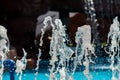 Fountain sprays, water splashes Royalty Free Stock Photo