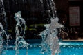 Fountain sprays, water splashes Royalty Free Stock Photo