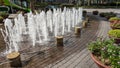 Fountain spring in front of a hotel building in Taipei City