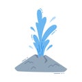 Fountain Springing Pure Organic Water Out of Ground Vector Illustration Royalty Free Stock Photo