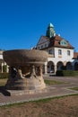 Fountain in the Sprudelhof in Bad Nauheim / Germany Royalty Free Stock Photo