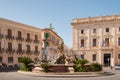 The fountain on the square Archimedes in Syracuse.