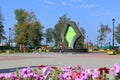 The fountain in the square of the Fighters of the Revolution in