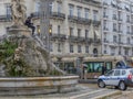 Fountain in square, Montpellier, France