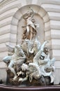 Fountain at st. Michael gate in vienna Royalty Free Stock Photo