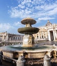 Fountain in St. Peter s Square Royalty Free Stock Photo