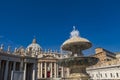 Fountain of St. Peter`s Square in Vatican