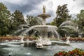 Fountain statue in Forsyth park in Savannah Georgia Royalty Free Stock Photo