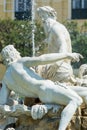 Fountain statues in front of SchÃÂ¶nbrunn palace Vienna