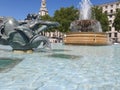 Fountain statues, Trafalgar Square London